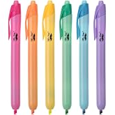 Mr. Pen- Retractable Highlighters, 6 Pack, Bright Colors | Chisel Tip Highlighter Marker Set, Click Highlighter Markers for Classroom, Journaling, Study Supplies
