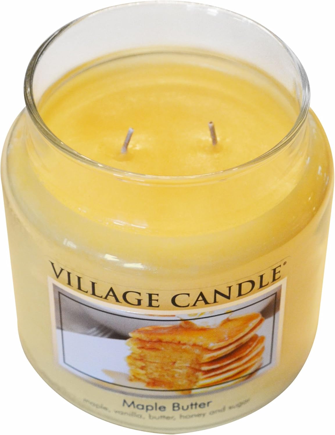 Village Candle Maple Butter 26 oz Glass Jar Scented Candle, Large: Home & Kitchen