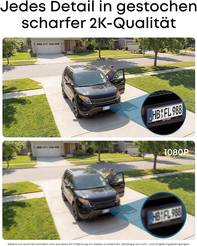 eufyCam C37, Überwachungskamera Außen, Farbnachtsicht, ohne Abo, Solar