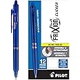 Pilot, FriXion Clicker Erasable Gel Pens, Bold Point 1 mm, Pack of 12, Blue