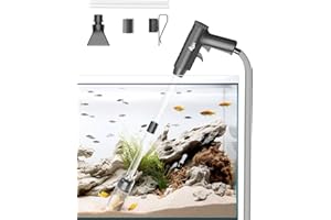 AQQA Aquarium Gravel Cleaner, 4-in-1 Upgrade Suction Power Manual Fish Tank Gravel Vacuum Cleaner Tools for Aquarium Water Changer with Water Flow Adjustment Use for Fish Tank Cleaning Gravel Sand