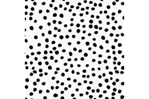 Jeweluck Peel and Stick Wallpaper Polka Dot Wallpaper Stick and Peel 17.7” x 118.1” Black Dot Contact Paper Decorative Black and White Wall Paper Removable Self Adhesive Vinyl Walls for Bathroom