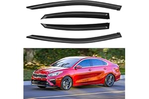 YQAUTEC Window Visors Rain Guards for 2019-2024 Kia Forte, Out-Channel Wind Deflectors Vent Shades for 19 20 21 22 23 24 Forte
