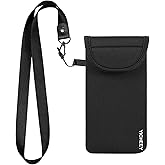 Universal Cell Phone Pouch Neoprene Phone Sleeve w/ Belt Clip Loop & Neck Lanyard Strap Compatible for iPhone 17 Pro Max Galaxy S25 Ultra S25 FE S25+ A26 A36 A56 Oneplus 15 13R Pixel 10 Pro XL