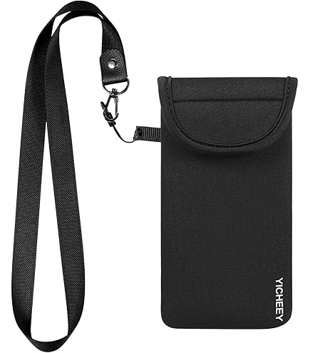 Gear Beast Universal Crossbody Pocket Cell Phone Lanyard Compatible Iphone Galaxy Most Smartphones Includes Case Holder Neck Strap Black C21