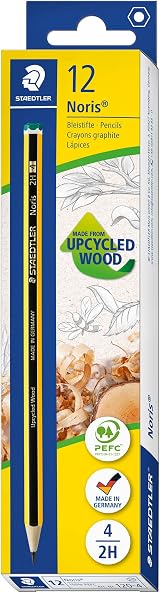Staedtler Noris 120-4 Pencils 2H Box of 12 Black Hexagonal