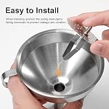 JOREST 5pcs 3D Resin Filter Funnel Kit Stainless Steel with Brush view 5