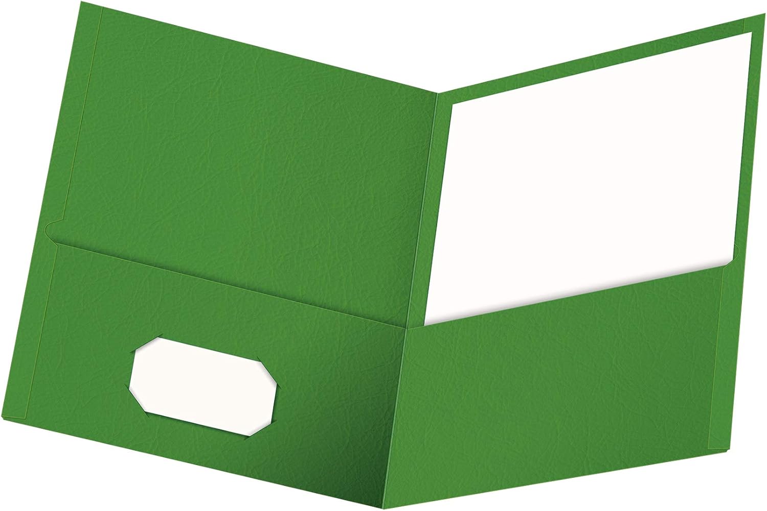 Oxford Twin-Pocket Folders, Textured Paper, Letter Size, Green, Holds 100 Sheets, Box of 25 (57503EE): Office Products