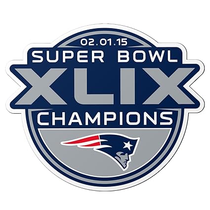 Nfl New England Patriots Super Bowl Xlix Champions Magnet Logo 6 Inch Blue Amazon In Sports Fitness Outdoors