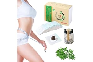 BENJEN Mugwort Belly Patch,30Pcs Natural Wormwood Essence Pills and 30Pcs Belly Sticker, Moxa Hot Moxibustion Navel Wormwood Sticker (30)
