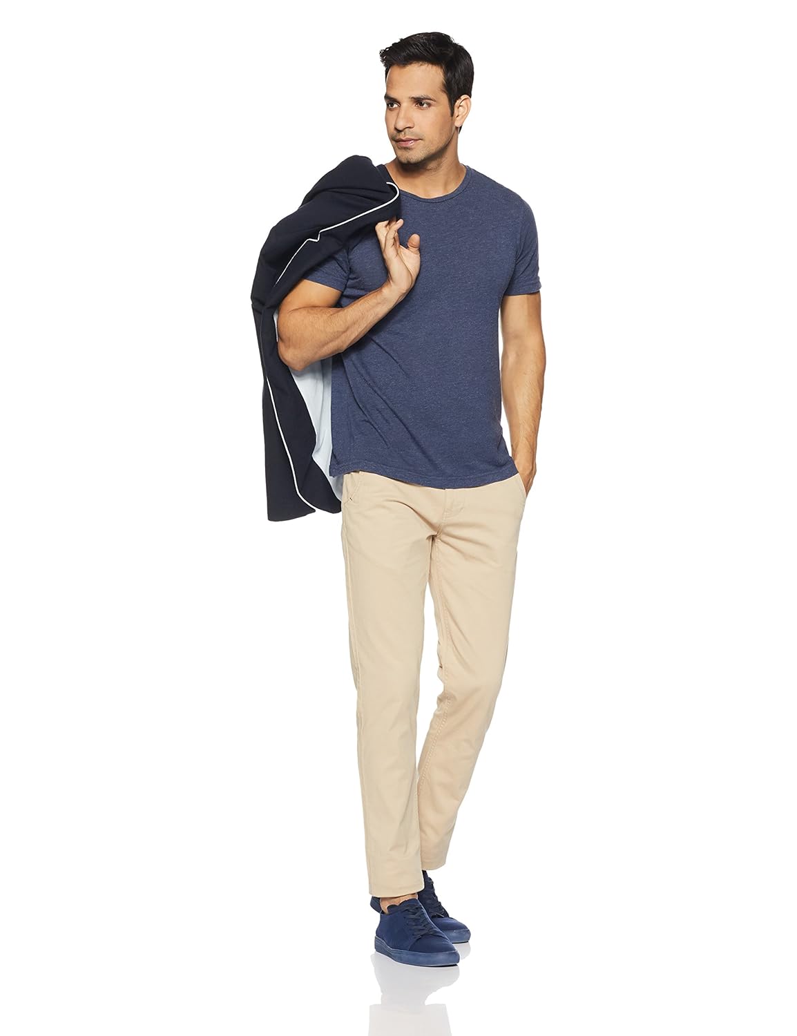 people men's slim fit casual trousers