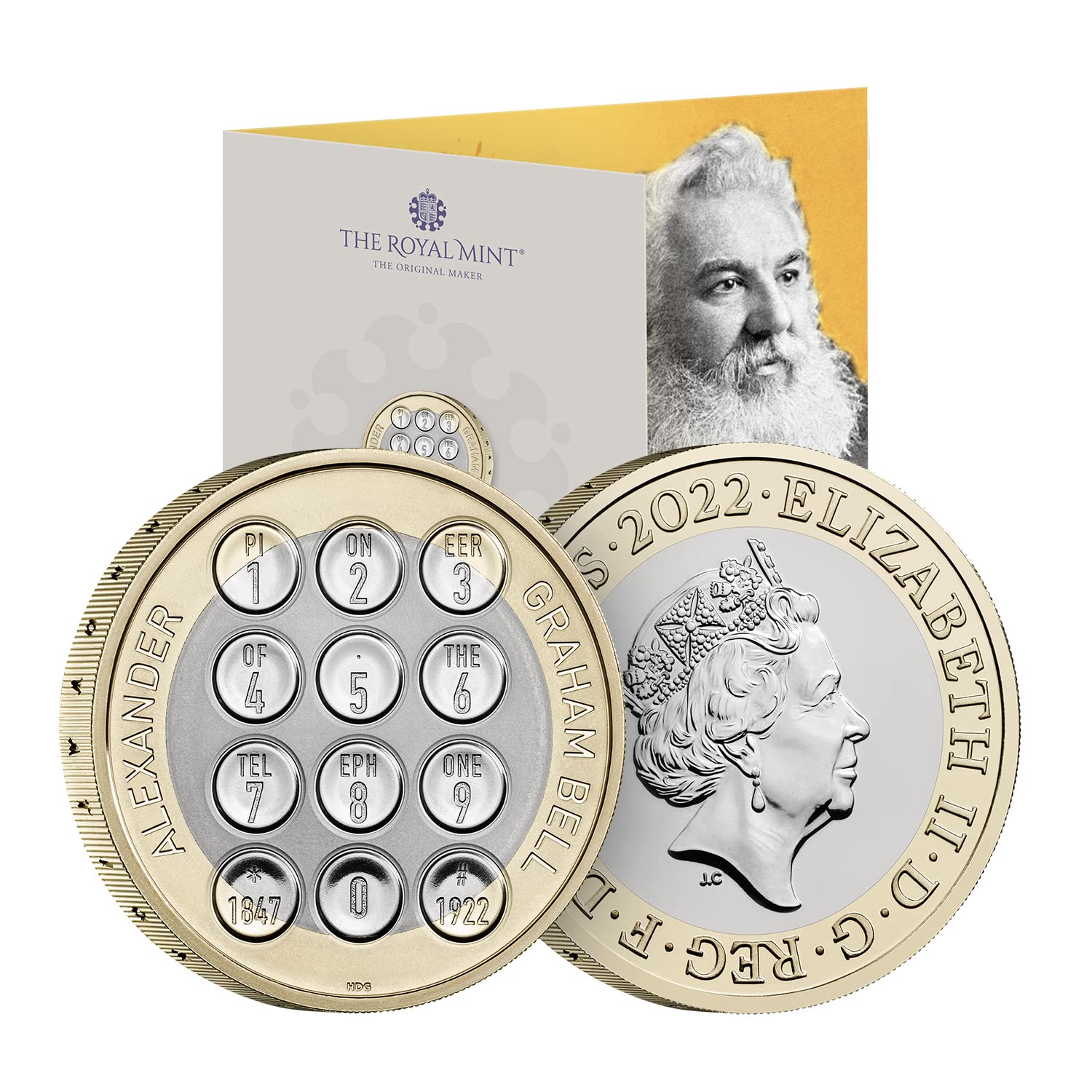 The Koin Club Royal Mint Making Conversation Alexander Graham Bell 2022 UK Brilliant Uncirculated £2 Coin