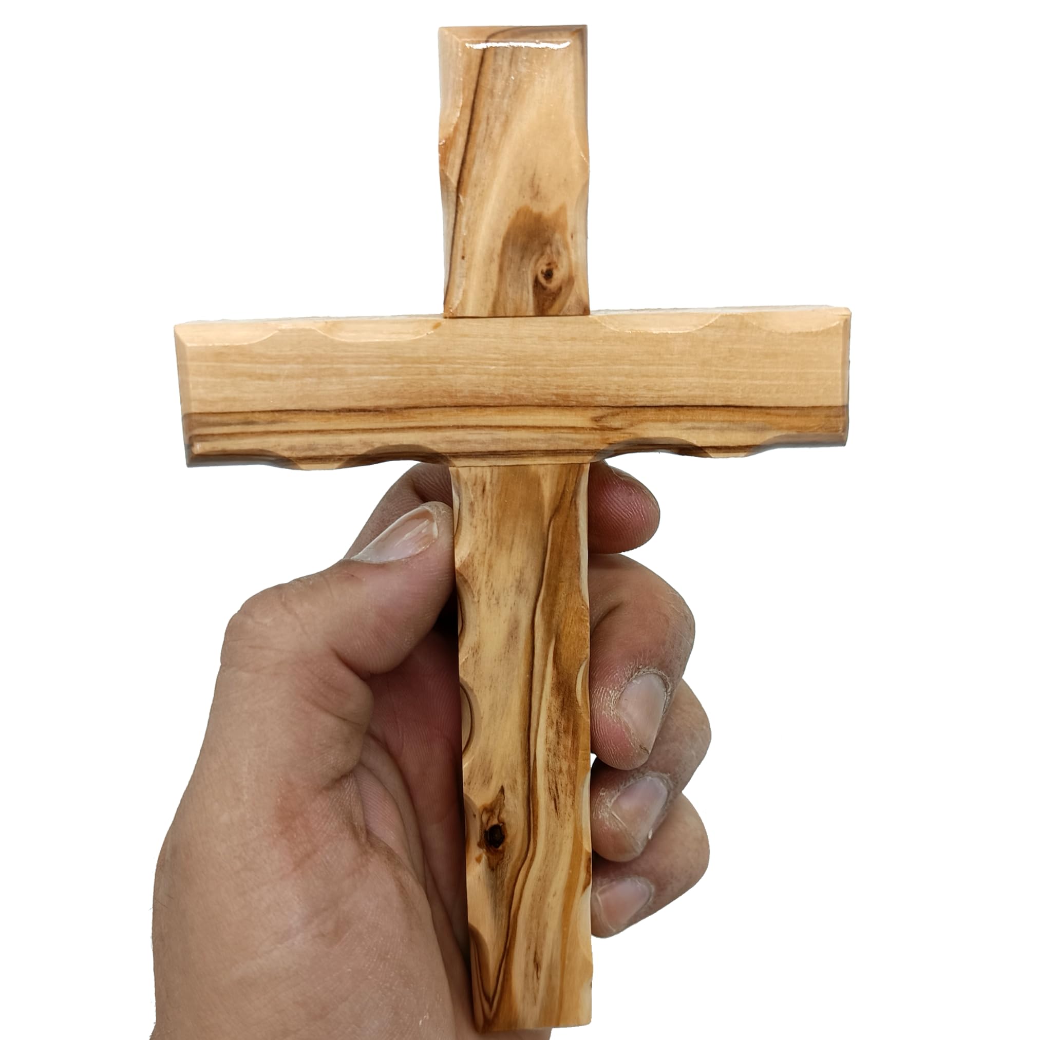 Zuluf Wall Hanging Wooden Cross 16cm Olive Wood Wall Cross Easter Gift - CRS052
