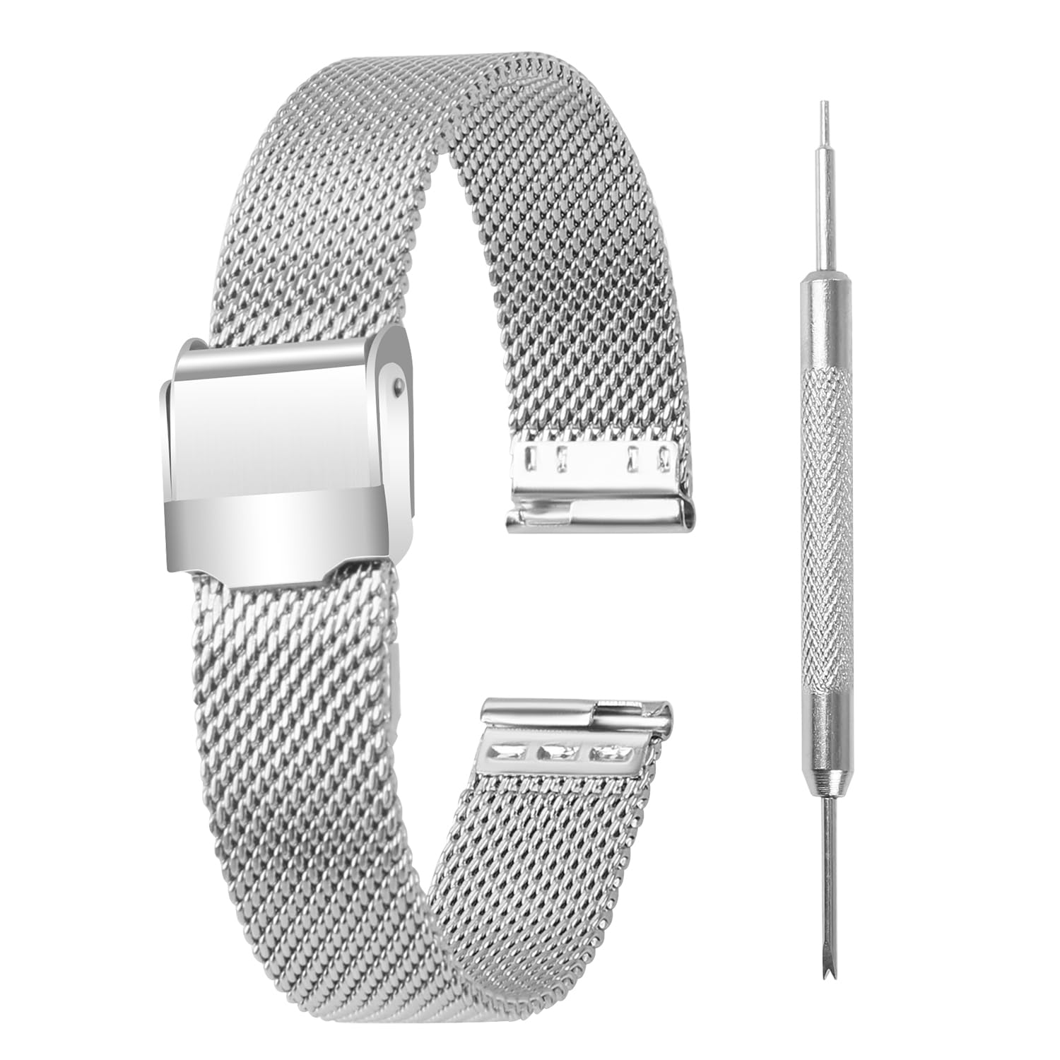 Winfox Stainless Steel Mesh Watch Band for Men