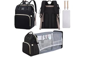 AFDLLDQM Diaper Bag Backpack, Multifunctional Baby Diaper Bag, Diaper Changing Station for Boys Girls, Large Capacity Travel Baby Bag for Mom Dad with Insulated Pocket & Strap