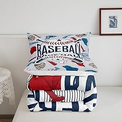 Manfei Baseball Comforter Set Queen Size, Vintage
