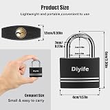 Diyife 40mm Small Aluminum Padlock with 2 Keys – Weatherproof Outdoor Lock view 4
