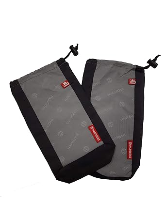 Harissons Bags Mobile, Laptop, Accessories Cable Pouch, Charger Pouch Set of 2 (Black Grey)