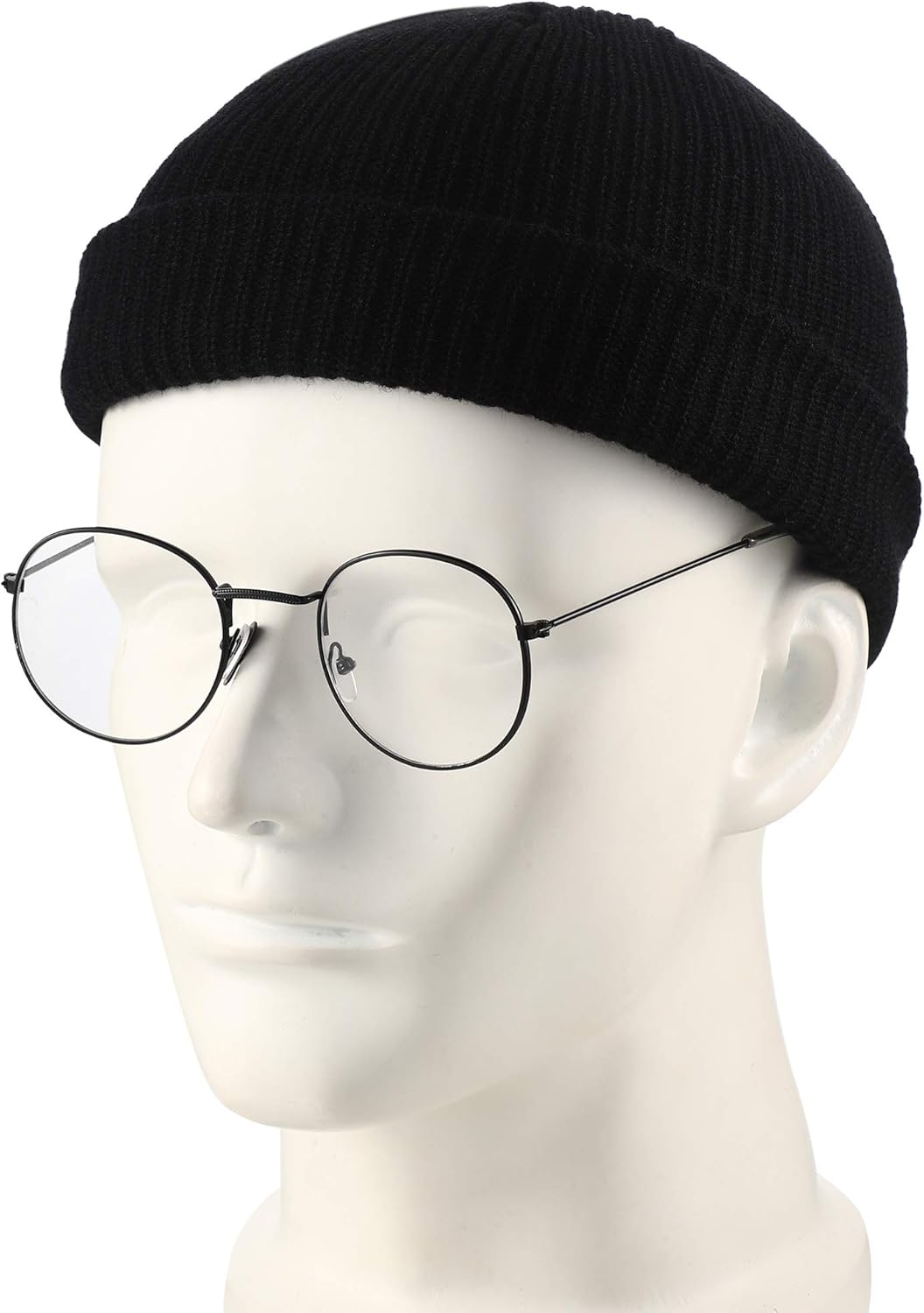 SATINIOR 2 Pieces Winter Trawler Beanie Hat Short Fisherman Skullcap Knit Cuff Beanie Cap for Men Daily Wearing (Black, Yellow) at  Men’s Clothing store