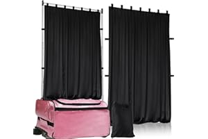 TAZKZZY Privacy Curtain for Dance Bag, Portable Private Changing Screen for Dancer Backstage, Independent Changing Room for Girls During Dance Competition, Black and Security
