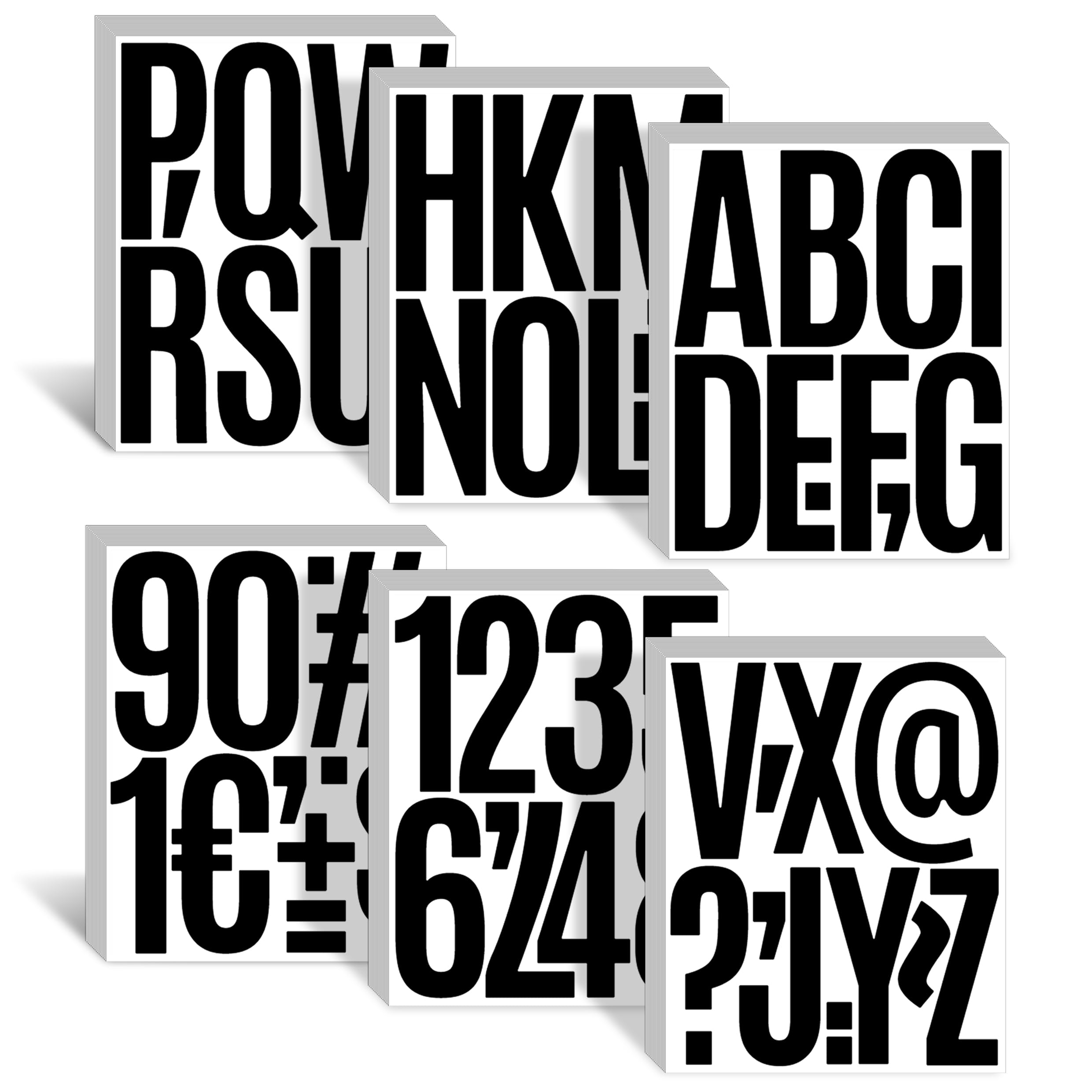 Photo 1 of 100 Pieces 12 Sheets big letter stickers,Mailbox Numbers StickersSelf Adhesive Vinyl Waterproof,Alphabet Number Stickers forWindow,Door,Sign,Address Number,Business(5 Inch)