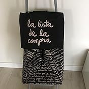 Laroom Carro Compra, Metal, Negro: Amazon.es: Hogar