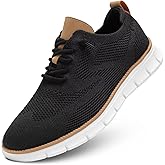 Men's Casual Dress Shoes Fashion Walking Sneakers Mesh Business Oxfords Work Lightweight Soft Sole