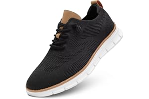 KVOVZO Men's Casual Dress Shoes Fashion Walking Sneakers Mesh Business Oxfords Work Lightweight Soft Sole