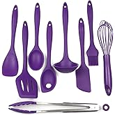 Chef Craft Premium Silicone Kitchen Tool and Utensil Set, 9 Piece, Purple