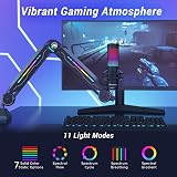 TONOR RGB Microphone Boom Arm T90 Gaming Mic Stand 11 Light Modes 360° view 2