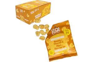 GoBeanz Crunchy Roasted Broad Beans by Jimmy Sevigny | Honey & Mustard | High-Protein, Low-Calorie Snack | Low Sodium | 24 Si