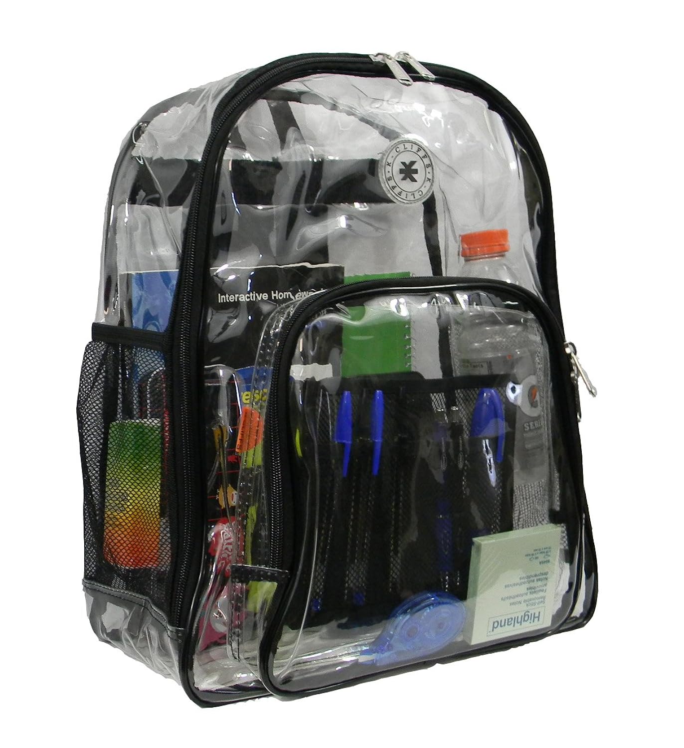 Heavy Duty Clear Backpack See Through Daypack Student Transparent