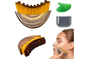 Meiguihai Lymphatic Drainage Dry Brush,Lymphatic Drainage Massage Brush for Chin and Jawline,Face Body Cleansing Appliances &