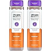 Zum Body Soap - Amber, 16 fl oz (2 Pack) | Cleanses and refreshes skin daily with a plant-based, essential oil-infused body wash