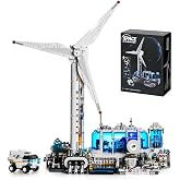 BNG Spcae Station Building Set, Wind Power Station Space Building Block | Space Model Building Kit - Decor for Home Office - Toy Gift for Adults Teens Boys - 2288 PCS