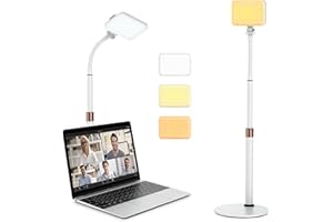 Anautin LED Desk Light with Stand, CRI97+ Selfie Light for Video Recording, Computer Light for Video Streaming, Gaming, Video Conferencing, Zoom Meeting, Tiktok, YouTube, Ring Light New Alternative
