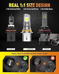 Termitor Upgraded 9007/HB5 Light Bulbs, 50,000LM