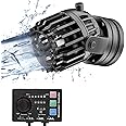 Adjustable Wave Maker Aquarium with Controller Strong Magnetic DC Powerhead for Fresh Salty Water Saltwater Tank Adjustable Aquarium Water Circulation Pump 130 to 350 Gallon (40W/3400GPH)