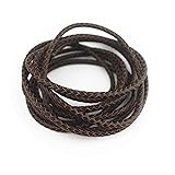 Glory Qin Round Folded Bolo Braided Genuine Leather