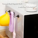 Neosmuk Black Magnetic Hooks Heavy Duty Pack of 6 with Hook NdFeB view 3