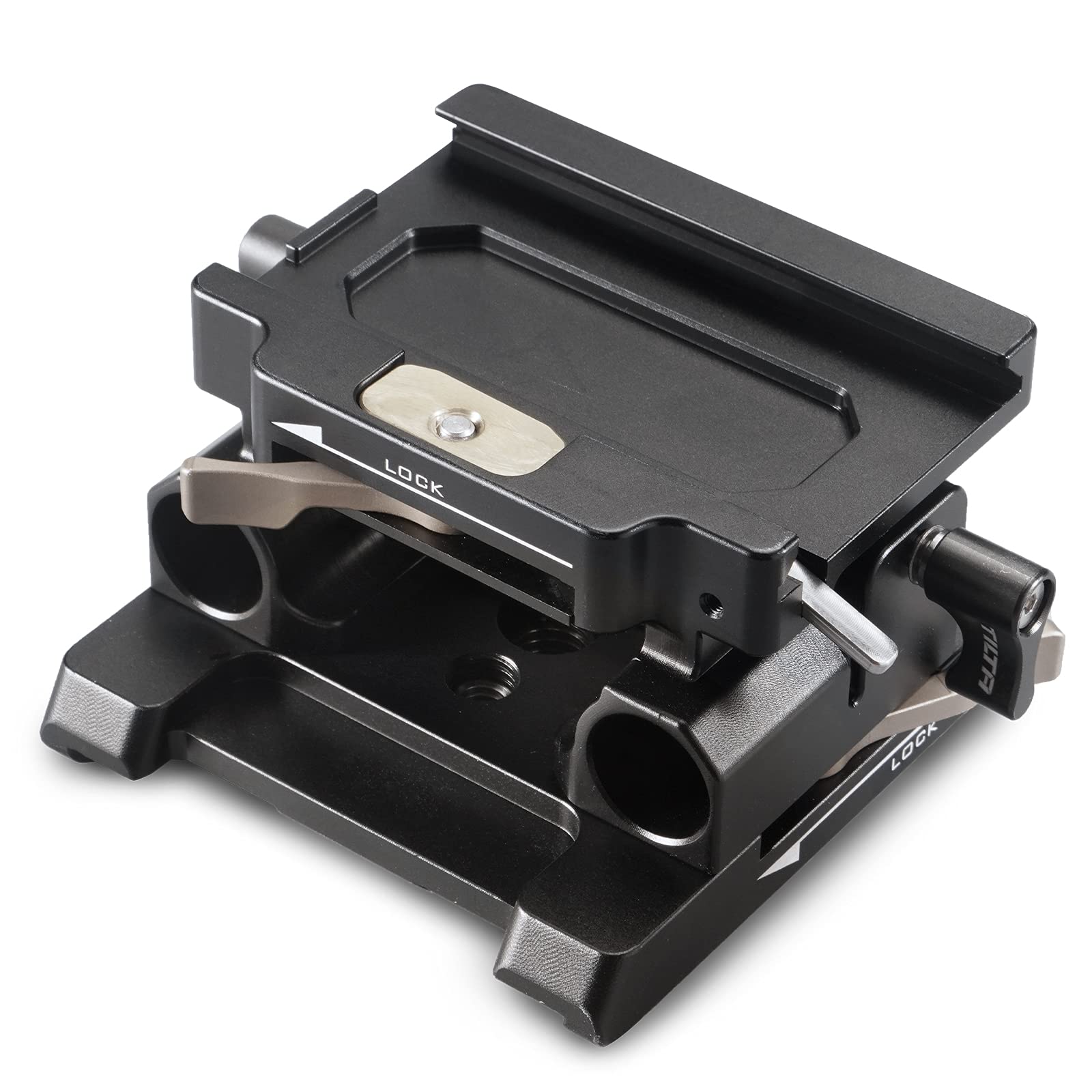 Tilta 15mm Baseplate Type III Compatible with Canon 5D/7D Film Movie Making Accessories Camcorder Stabilizer Lightweight Durable - Black TA-BSP3-15-B