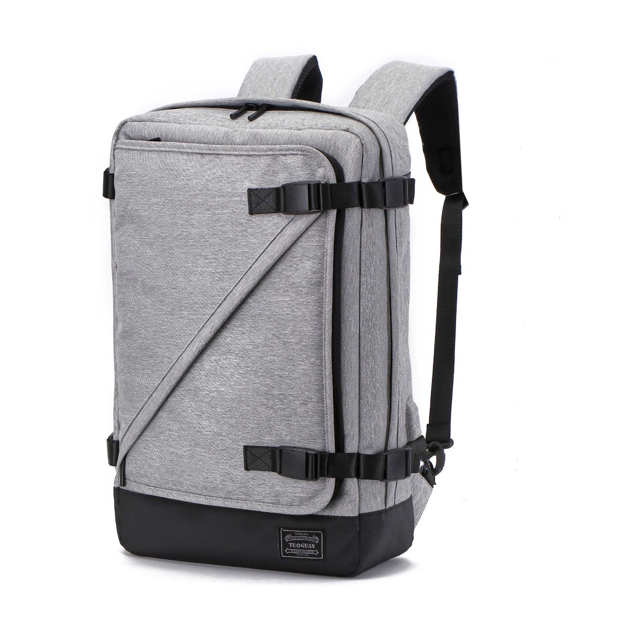 Laptop Backpack 15.6 Inch KHDZ Men Professional Business Bag 3 in 1 Convertible Messenger Rucksack Briefcase with USB Charging Port, Waterproof Slim Large for Work College High School Travel, Grey