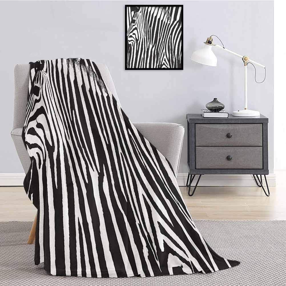 Zebra Print Decor Collection Microfiber flannel blanket Zebra Design