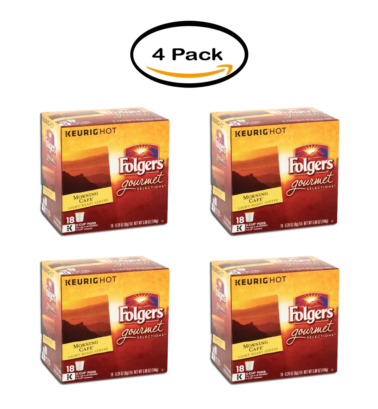 PACK OF 4 Keurig Hot Folgers Gourmet