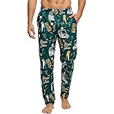 Funky Junque Men’s Funny Pajama Pants – Soft Lounge Sleep Novelty PJ Bottoms with Deep Pockets, Great for Men