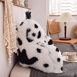 Holawakaka Standard Faux Fur Bed Rest Pillow with