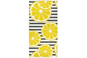 Vdsrup Lemon Hand Towels Yellow Lime Summer Towel Tropical Fruits Kitchen Tea Towels Soft Dish Washcloths Thin Guest Face Towel Portable Bath Decorations Housewarming Gifts 16 X 30 in