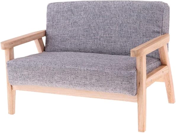 Amazon Toogoo レトロ 1 6 ミニチュア ダブルソファ カウチチェア ホットトイ アクションフィギュア ドールハウ 12インチ ドールアクセサリー 家具 おもちゃ