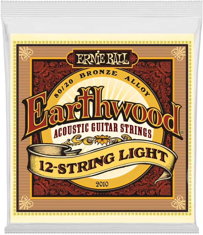 Ernie Ball Earthwood Light 12-String 80/20 Bronze Acoustic Guitar Strings - 9-46 Gauge, 12-String Light, 12-String Light