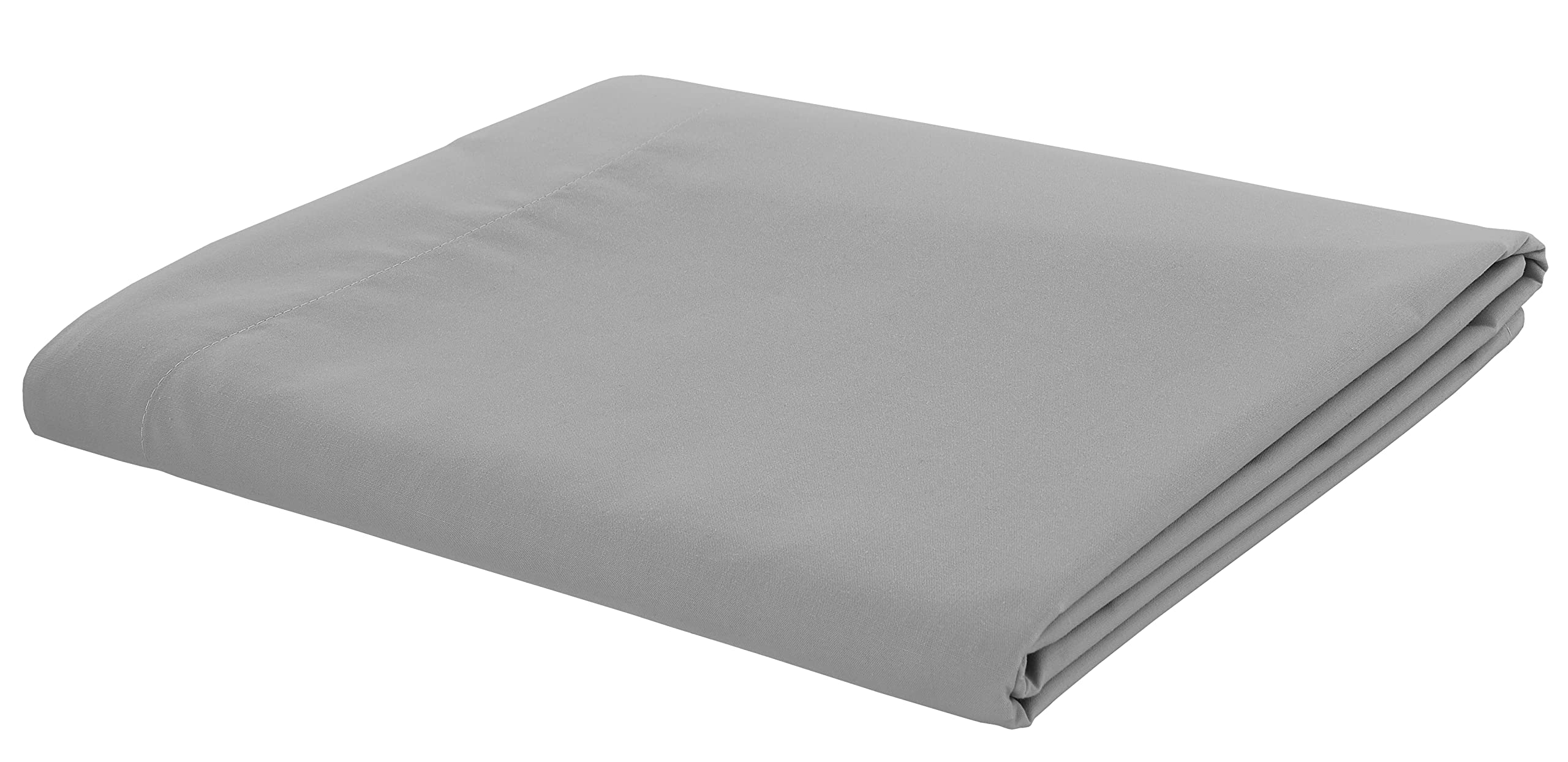Catherine Lansfield Easy Iron Percale Combed King Flat Sheet Grey
